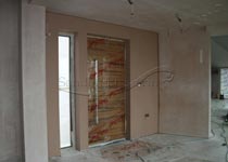 Whats the easiest and best way to plaster shadow gaps when you are plastering down to the bottom of the plaster board