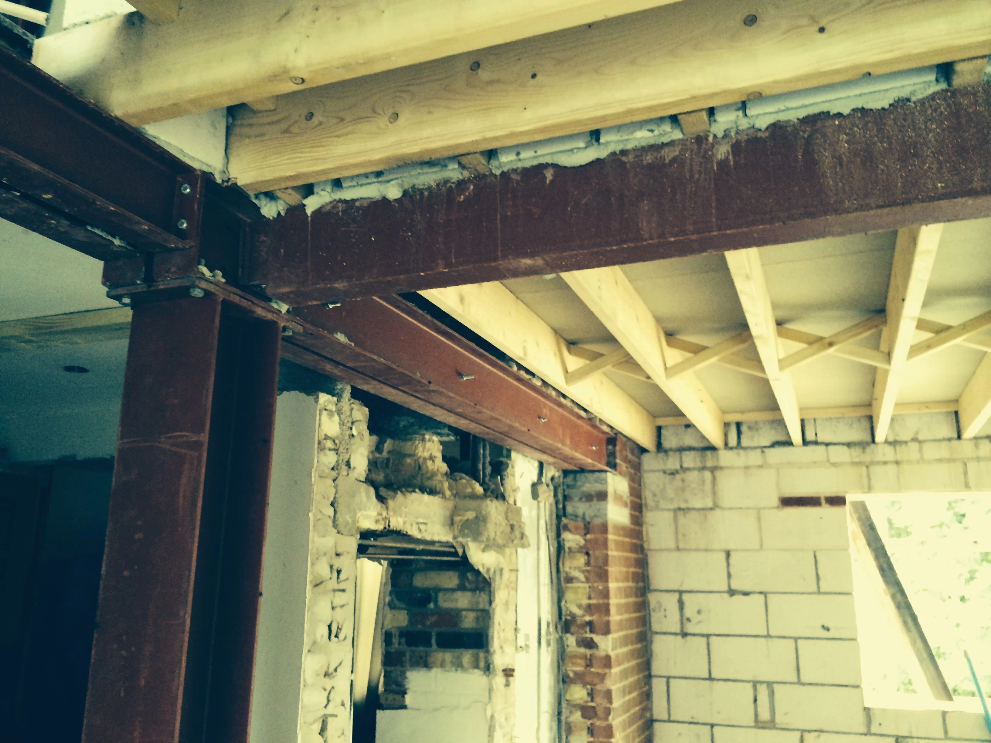 which plasterboard and how to enclose steel beams