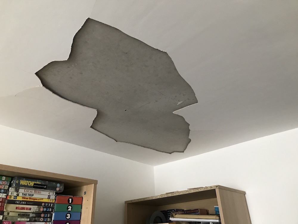 My plastered ceiling nightmare.