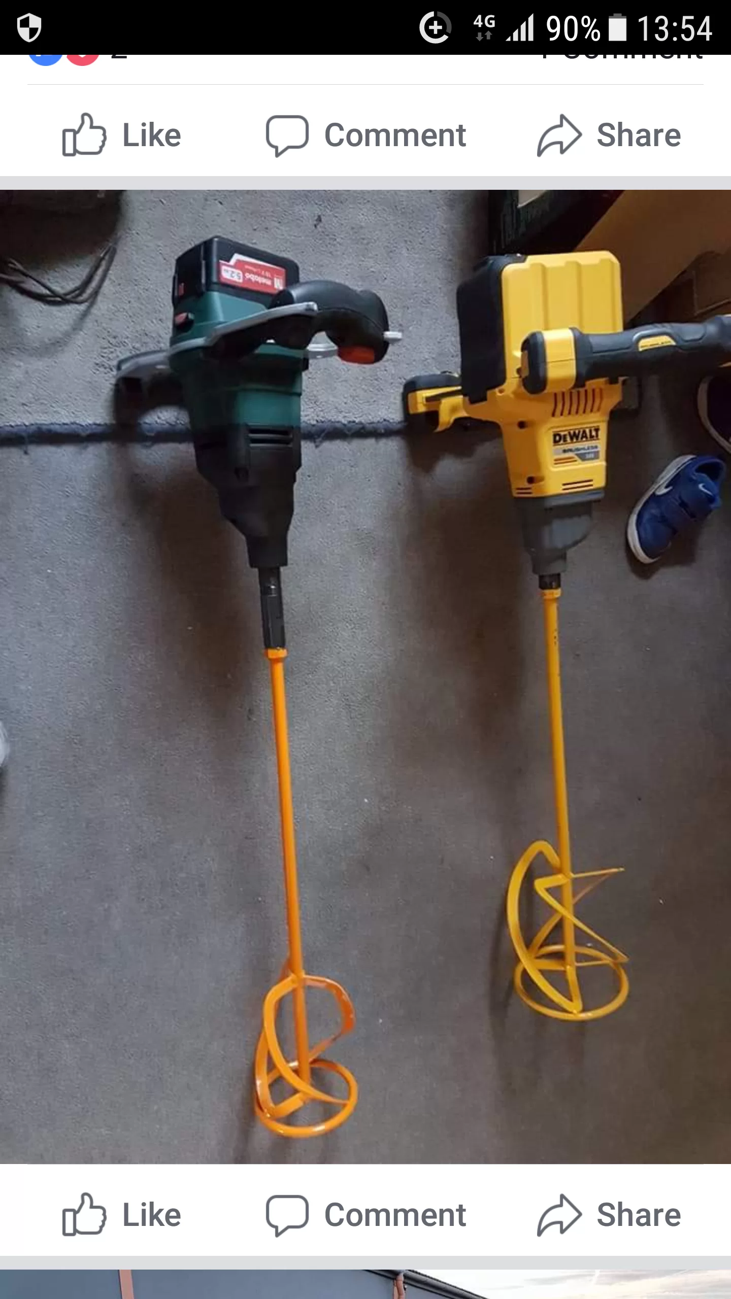 New dewalt mixing drill