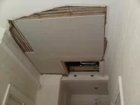 Can you patch a lathe and plaster ceiling with plasterboard?