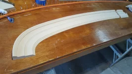 First attempt at bench running elliptical moulding