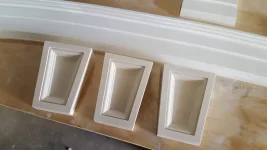 First attempt at bench running elliptical moulding