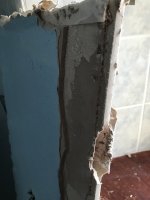 Old bathroom plasterboard plaster and scrim questions