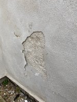 2.5 years old lime render crumbling away... advice appreciated