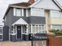 Timber framed bay window