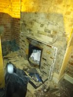 How to plaster open fire chimney breast