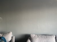 Newly plastered wall is bumpy.