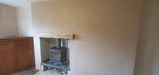 Plastering inside a fire place