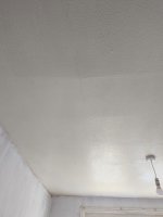 Cracked asbestos artex ceiling