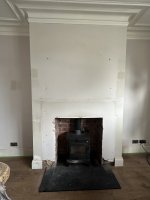 Plastering fireplace edges