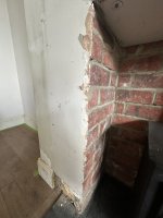 Plastering fireplace edges