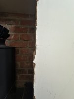 Plastering fireplace edges