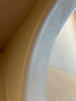 Sand-Swirl Plaster and Bullnose Detail